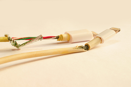 The image of the spirit of the old damaged wiresの写真素材