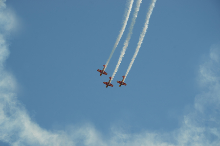 aircraft show aerobatics at the air showのeditorial素材