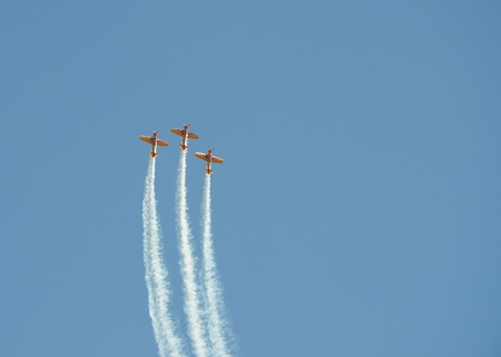 aircraft show aerobatics at the air show