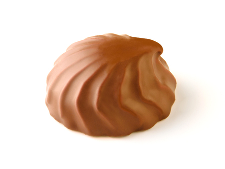 marshmallows in chocolate. Russian zephyr isolated on white backgroundの写真素材