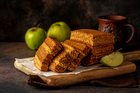 Apple candy. Belyov pie. Belevskaja, Belyovskaya pastila. Pastila of Belyov, Tula, apple paste marshmallow. Apple. Dietary without sugar. Russian dessert.の写真素材