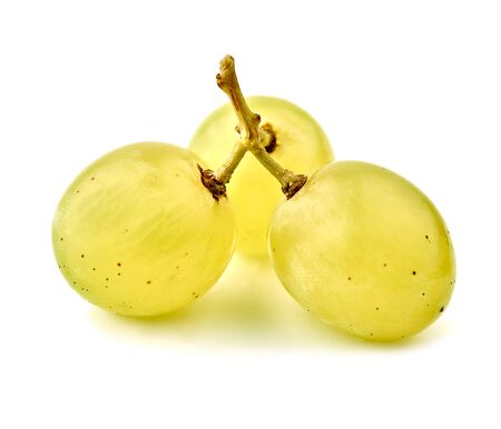 Green grape. Grapes isolated on white.の写真素材