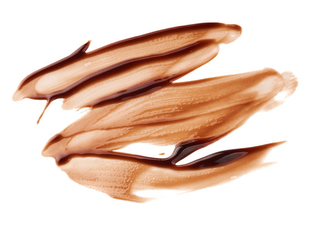 Chocolate sauce isolated on a white backgroundの写真素材