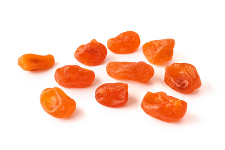 Dried orange kumquat isolated on white background.の写真素材
