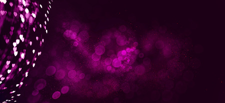 Valentines Day Background. Heart Bokeh and on dark background.の写真素材
