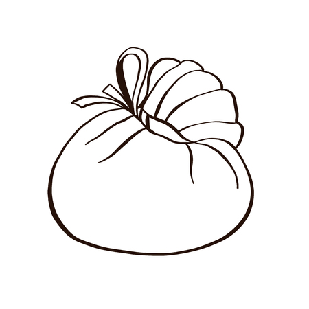 Cheese Burrata hand drawn engraving. Vector illustration.の写真素材