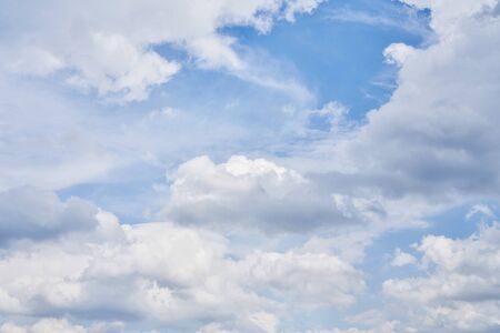 Beautiful of summer blue sky with white clouds.の写真素材