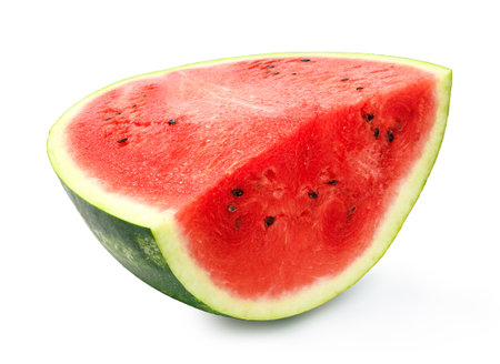 Watermelon slice Isolated on white background.の写真素材