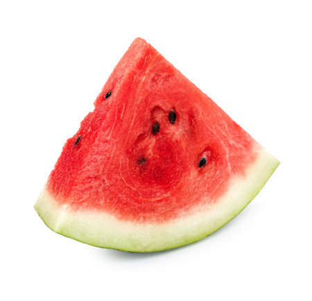 Watermelon slice Isolated on white background.の写真素材
