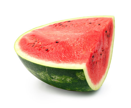 Half of watermelon Isolated on white background.の写真素材