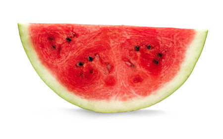 Watermelon slice Isolated on white background.の写真素材