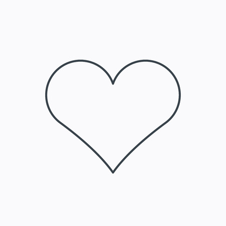 Heart icon. Love sign. Life symbol. Linear outline icon on white background. Vectorのイラスト素材