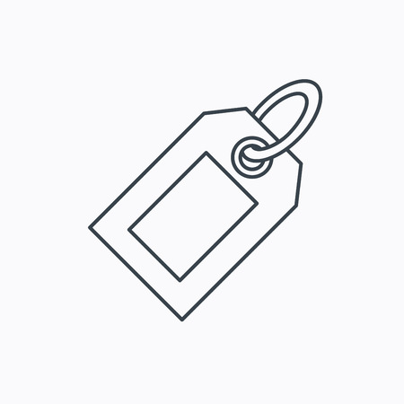 Sale tag icon. Price label sign. Linear outline icon on white background. Vectorのイラスト素材