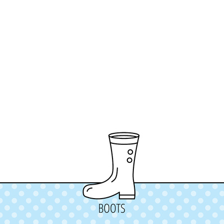 Boots icon. Garden rubber shoes sign. Waterproof wear symbol. Circles seamless pattern. Background with icon. Vectorのイラスト素材
