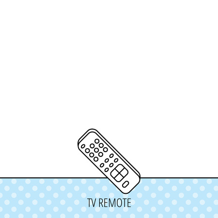 Remote control icon. TV switching channels sign. Circles seamless pattern. Background with icon. Vectorのイラスト素材