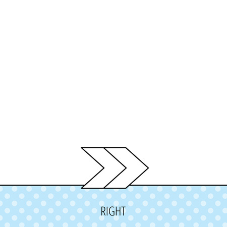 Right arrow icon. Next sign. Forward direction symbol. Circles seamless pattern. Background with icon. Vectorのイラスト素材