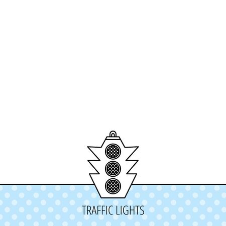 Traffic light icon. Safety direction regulate sign. Circles seamless pattern. Background with icon. Vectorのイラスト素材