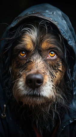 Homeless abandoned stray dogの素材