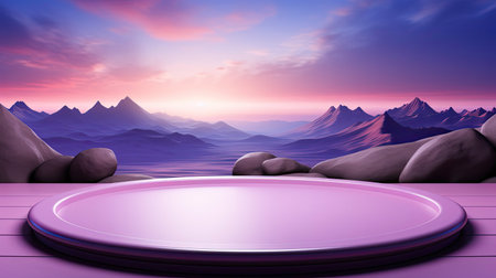 Abstract purple studio background for product presentation. Empty room with shadows of window. Display product with blurred backdrop. Background with shadow. Generative AI artの素材