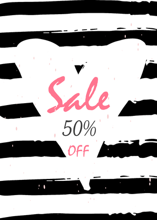 Discount card design. Can be used for social media sale website, poster, flyer, email, newsletter, ads, promotional material. Mobile banner template.のイラスト素材