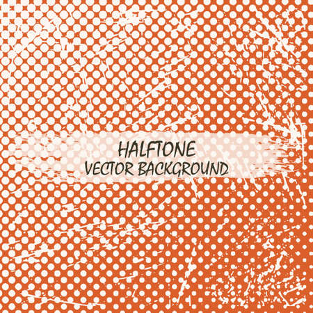 Abstract halftone dots background. Vector grunge pattern.のイラスト素材