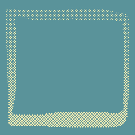 Abstract halftone dots frame. Vector grunge backgroundのイラスト素材