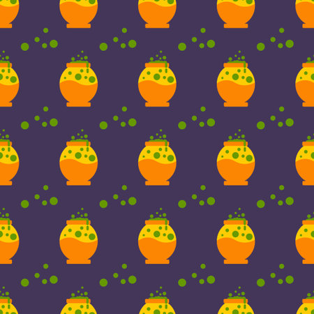 Pattern for halloween party  in orange and violet colors. Endless texture can be used for wallpaper, fills, web page,surfaceのイラスト素材