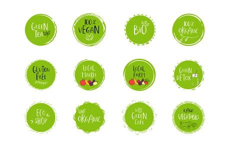 Organic and natural icon.のイラスト素材