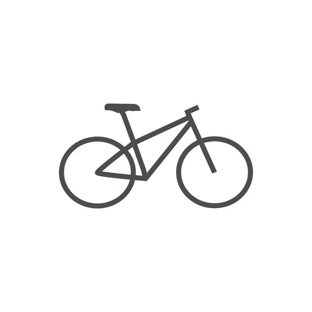 Bicycle icon isolated on white background, flat style. Creative symbol for your web site design, logo, app, UI. Vector illustration.のイラスト素材