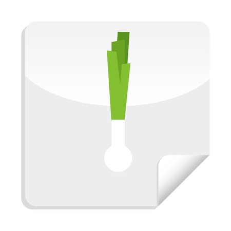 Onion leeks sticker vector illustrationのイラスト素材