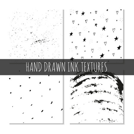 Ink hand drawn textures. Can be used for wallpaper, background of web page, scrapbook, party decoration, t-shirt design, card, print, poster, invitation, packaging and so on.のイラスト素材