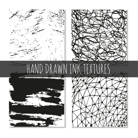 Ink hand drawn textures. Can be uses for wallpaper, background of web page, scrapbooking, party decorations, t-shirt designs, cards, prints, postcards, posters, invitations, packaging and so onのイラスト素材