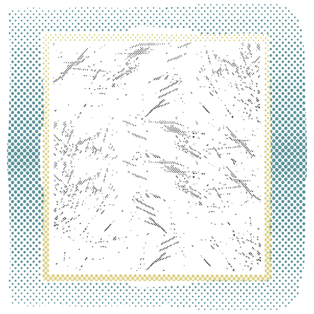 Abstract halftone frame vector illustration.のイラスト素材