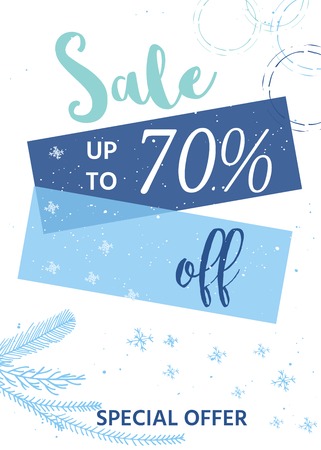 Winter social media sale banners and ads, web template collection.  Christmas vector illustration for mobile website posters, email and newsletter designs, promotional materialのイラスト素材