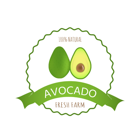 Collection of Badge, logo or tag with realistic healthy vegetables such as: carrot, tomato, pepper, eggplant, pumpkin, marrow, zucchini. Quality vector banner about diet, eco foodのイラスト素材