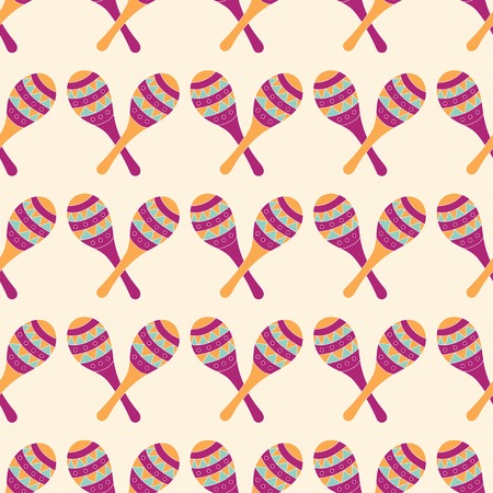 Pattern with hand drawn maracasのイラスト素材