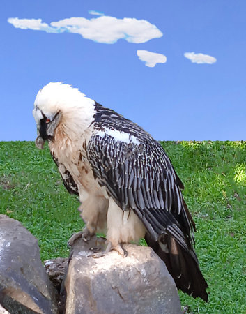 Griffon vulture (Gypaetus griffon)の写真素材