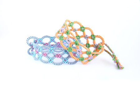DIY woven friendship bracelets with unusual braiding. Summer accessory