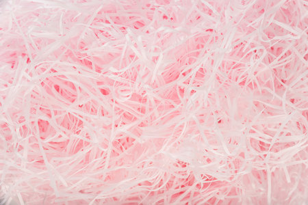 Confetti gift box filler in the box on white backgroundの写真素材