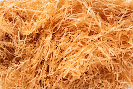 Confetti gift box filler in the box on white backgroundの写真素材