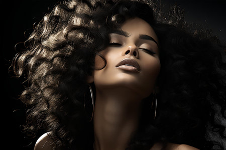 Vogue style photo of sensual womanの写真素材