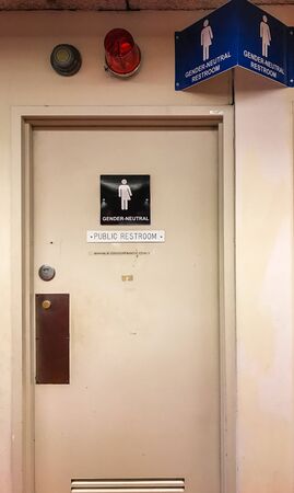 Gender neutral restroomの写真素材
