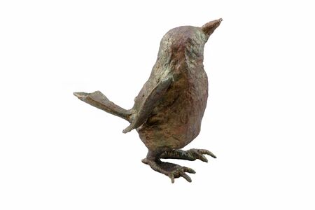 papier-mache decoration bird with a patternの写真素材