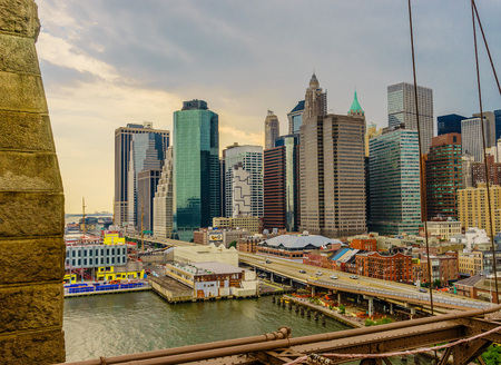 Brooklyn Bridge New Yorkの写真素材