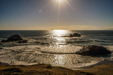 Pacific Ocean Sutro bathsの写真素材