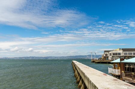 San Francisco Bay Pier 39 Wharf Forbes Islandの写真素材