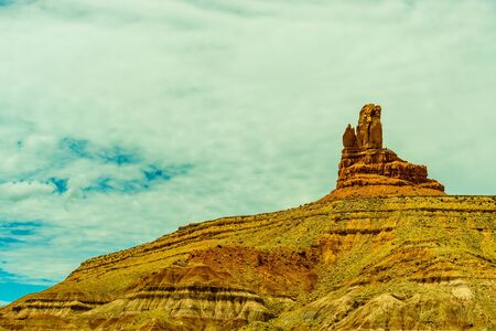 A road leading to Monument Valley, Kayenta Arizonaの写真素材