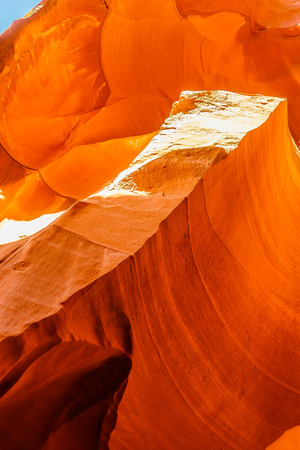 Sandstone formations in Antelope Canyon near the Page,の写真素材