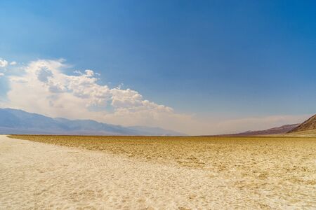 Badwater in Death Valley National Park the hottest placeの写真素材