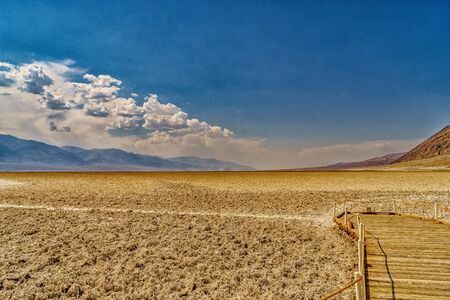 Badwater in Death Valley National Park the hottest place California USAの写真素材